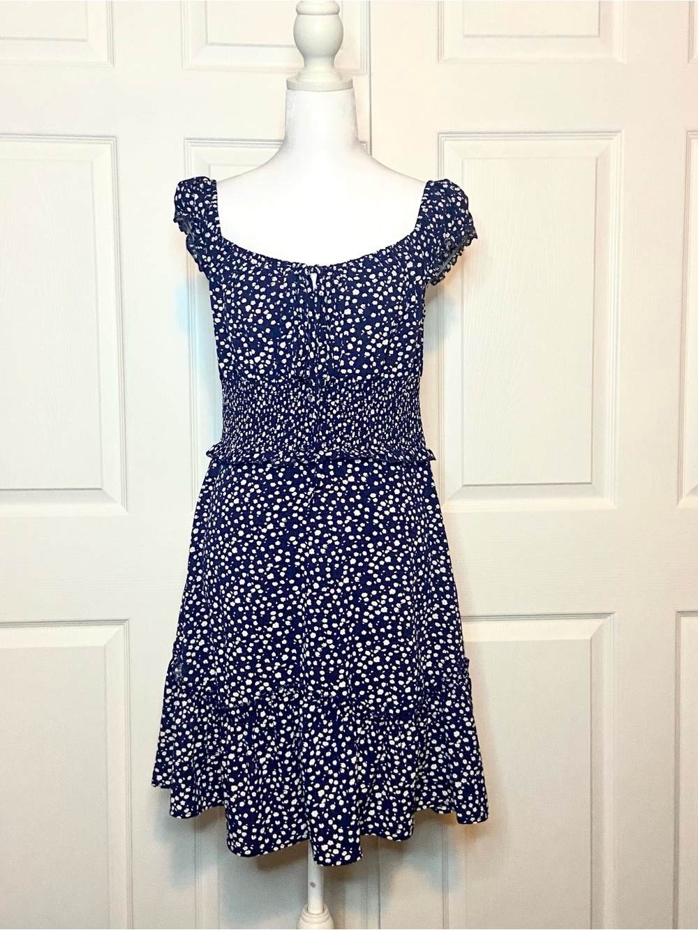 Navy Cottagecore Minidress